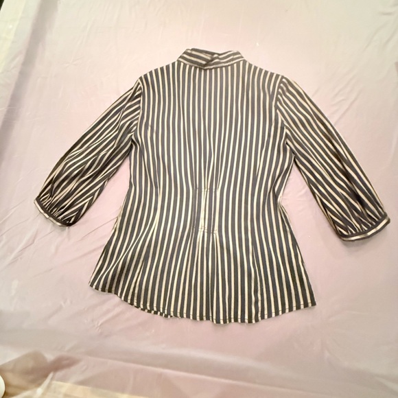 Zara Black and Gold Button Down Shirt with Notched Collar Size Large - Picture 3 of 9